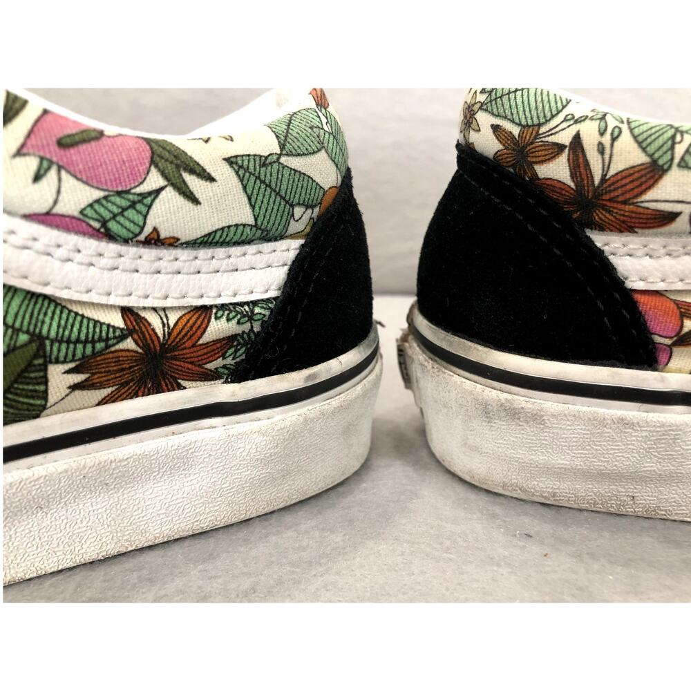 Vans Tropical Floral Canvas Suede Sneakers Womens Sz 8.5 Classic Old Skool - Picture 7 of 12